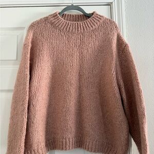Zara Soft Blush Crew Neck Sweater